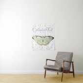 Mint Green Beauty Butterfly Wandkleed (In situ)
