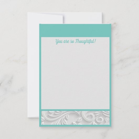 Mint Green Bedankkaart (Achterkant)
