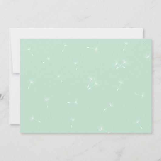 Mint Green Best Wishes Afstuderen Invitation Kaart (Achterkant)