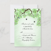 Mint Green Bicycle Theme Wedding RSVP Kaartje (Voorkant)