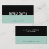 Mint Green / Black 2 (modern) Visitekaartje (Voorkant / Achterkant)