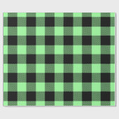 Mint Green Black Huge Buffalo Pset Lumberjack Cadeaupapier (Vlak)
