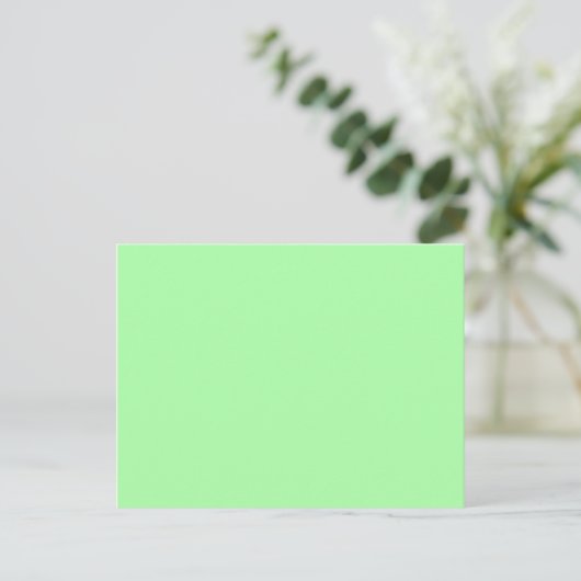 Mint Green Blank Briefkaart (Staand voorkant)