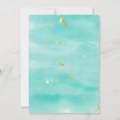 Mint Green Blauwgroen Blue Gold Eiffel Tower Sweet Kaart (Achterkant)