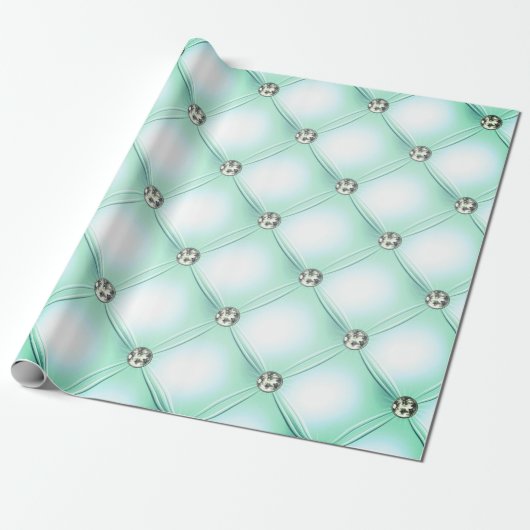 Mint Green  Bling Cadeaupapier (Uitgerold)
