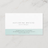 Mint Green blokkeert het moderne Visitekaartje (Achterkant)