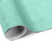 Mint Green Blue Gold Marble Shiny Glam Cadeaupapier (Rol Hoek)
