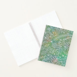 Mint Green Boho Batik Botanicals Mooi Notitieboek