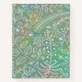 Mint Green Boho Batik Botanicals Mooi Notitieboek (Voorkant)