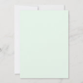 Mint Green Breezy Spring Wedding Kaart (Achterkant)
