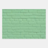 Mint Green Brick Wall Inpakpapier Vel (Voorkant)