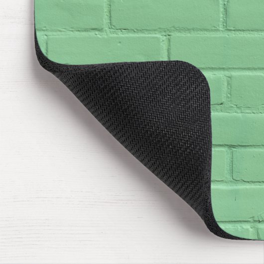 Mint Green Brick Wall Muismat (Hoek)