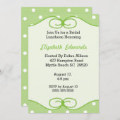 Mint Green Bridal Luncheon Invitation Kaart (Voorkant / Achterkant)