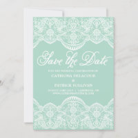 Mint Green Brocade Lace Wedding