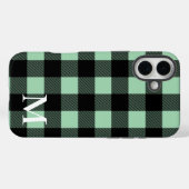 Mint Green Buffalo Plaid Check Case-Mate iPhone Case (Achterkant (horizontaal))