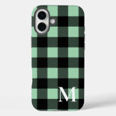 Mint Green Buffalo Plaid Check Case-Mate iPhone Case (Achterkant)