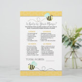 Mint Green Bumble Bee Baby shower Phone Game (Staand voorkant)