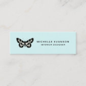 Mint Green Butterfly Logo Mini Visitekaartje (Voorkant)