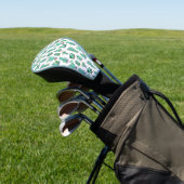 Mint Green Cactus & Succulent Plant Pattern Golfheadcover (Insitu)
