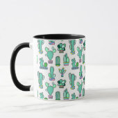 Mint Green Cactus & Succulent Plant Pattern Mok (Links)
