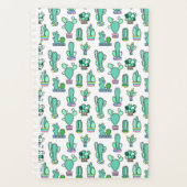 Mint Green Cactus & Succulent Plant Pattern Planner (Voorkant)
