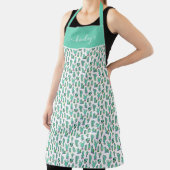 Mint Green Cactus & Succulent Plant Pattern Schort (Insitu)