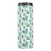 Mint Green Cactus & Succulent Plant Pattern Thermosbeker (Achterkant)