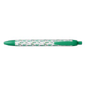 Mint Green Cactus & Succulent Plant Pattern Zwarte Inkt Pen (Achterkant)