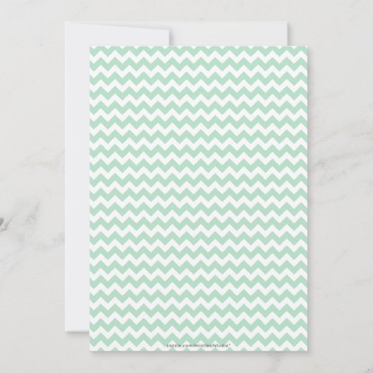 Mint Green California Wedding Invitation Kaart (Achterkant)