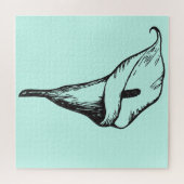 Mint Green Calla Lily Botanical Flower Floral Legpuzzel (Horizontaal)