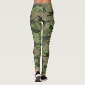 Mint Green Camouflage PERSONALISEREN Leggings (Achterkant)
