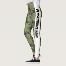 Mint Green Camouflage PERSONALISEREN Leggings