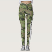 Mint Green Camouflage PERSONALISEREN Leggings (Voorkant)