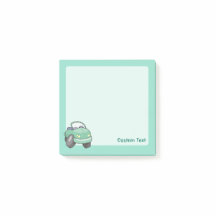 Mint Green Cartoon Car