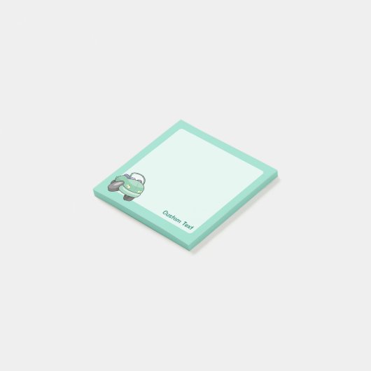 Mint Green Cartoon Car Post-it® Notes (Schuin)