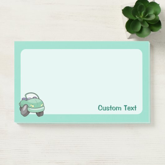 Mint Green Cartoon Car Post-it® Notes (Kantoor)