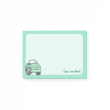 Mint Green Cartoon Car