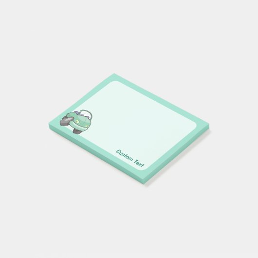 Mint Green Cartoon Car Post-it® Notes (Schuin)