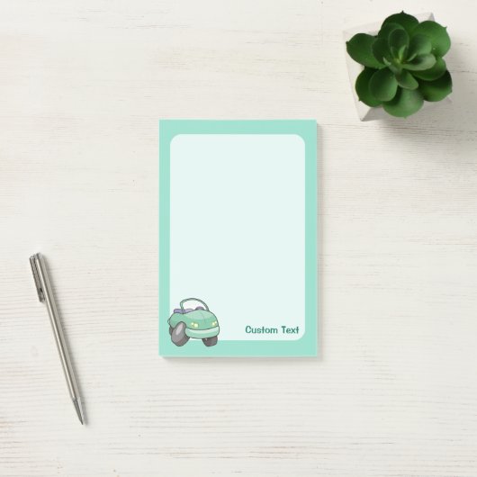 Mint Green Cartoon Car Post-it® Notes (Kantoor)