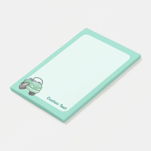 Mint Green Cartoon Car Post-it® Notes (Schuin)