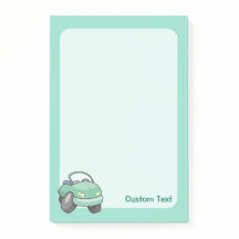 Mint Green Cartoon Car