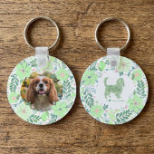 Mint Green Cavalier King Charles Spaniel Custom Sleutelhanger