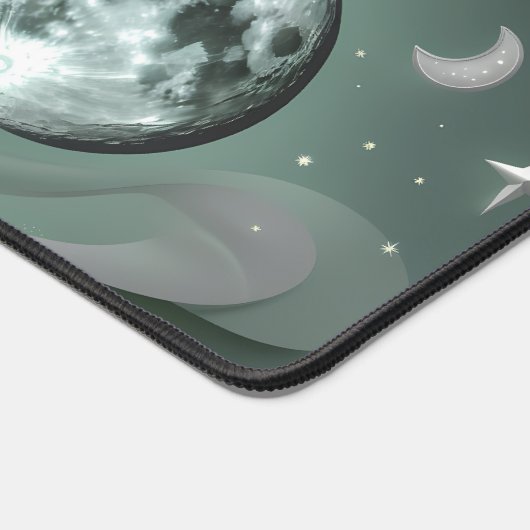 Mint Green Celestial Moon Calm Vibes Bureaumat (Hoek)