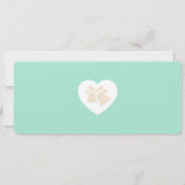 Mint Green & Champagne Boarding Pass Wedding Kaart (Achterkant)