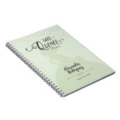 Mint Green Charro Silhouette Quinceanera Notitieboek (Rechterzijde)