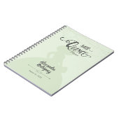 Mint Green Charro Silhouette Quinceanera Notitieboek (Linkerzijde)