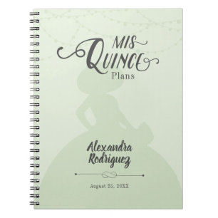 Mint Green Charro Silhouette Quinceanera Notitieboek
