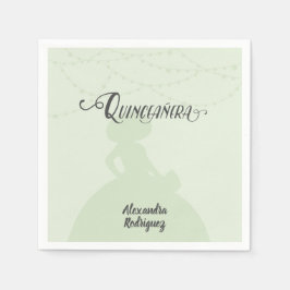 Mint Green Charro Silhouette Quinceanera Servet