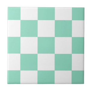 Mint Green Checkerboard Tegeltje