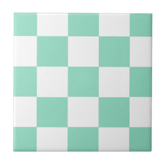 Mint Green Checkerboard Tegeltje